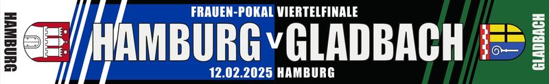 Fauen-Pokalschal Fauen-Pokalschal " Hamburg-Gladbach 12.2.25 "
