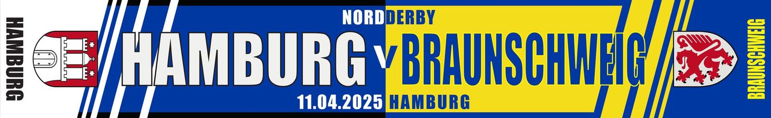 Spielschal " Hamburg-Braunschweig" 11.4.25