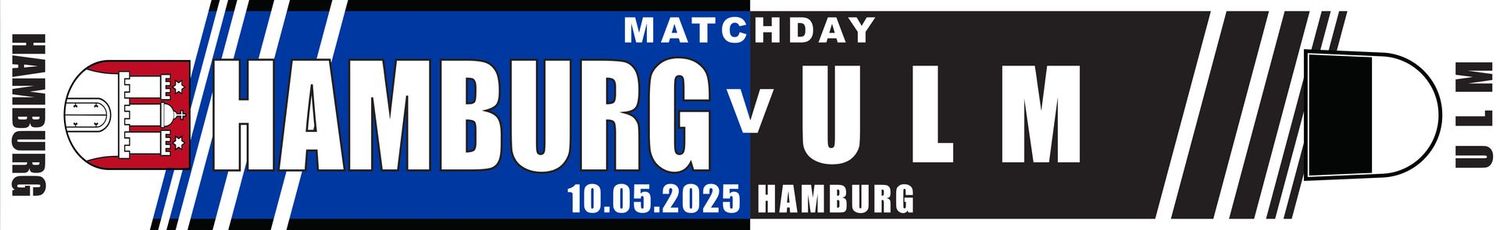 Spielschal  " Hamburg-Ulm " 10.5.25