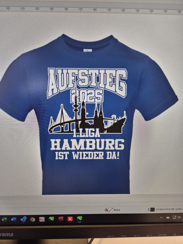HH-Aufstieg-Tshirt 2025 in blau HH-Aufstieg-Tshirt 2025 in blau