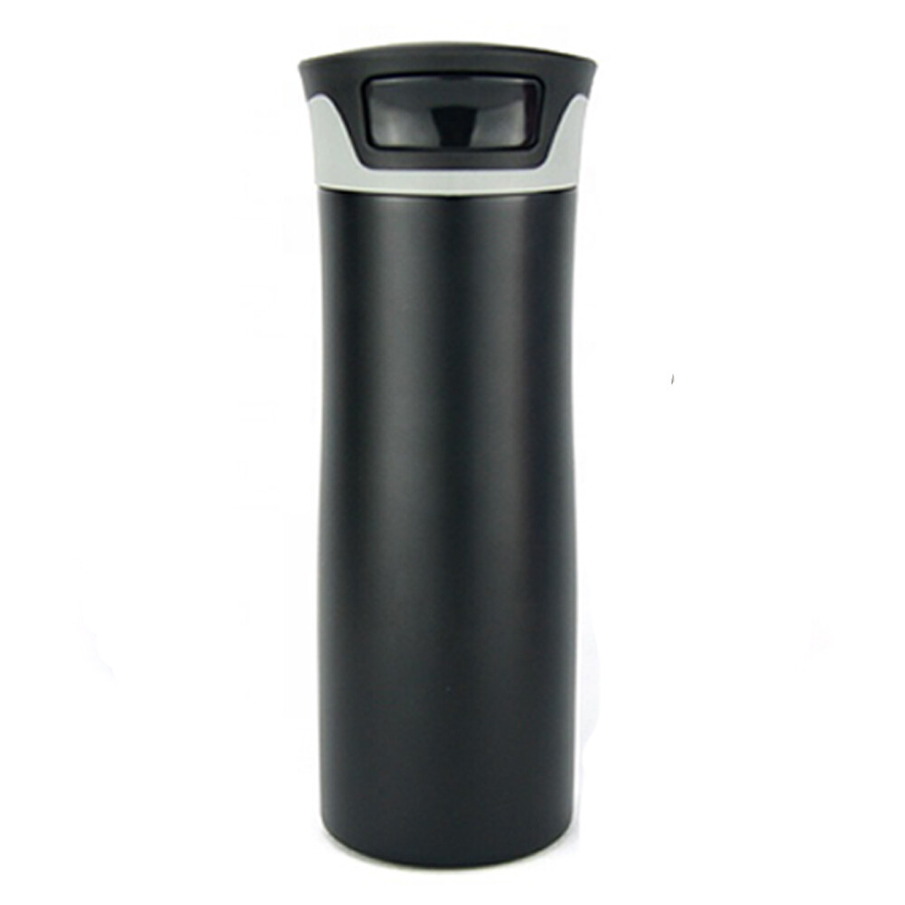 Autoseal, Stainless Steel Vacuum Insulated Travel Thermal Mug, Spill-Proof Tumbler, Holding Drink Hot and Cold, 500 ml (16.9 oz) (Black)