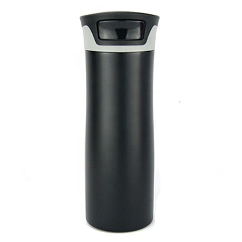 Autoseal, Stainless Steel Vacuum Insulated Travel Thermal Mug, Spill-Proof Tumbler, Holding Drink Hot and Cold, 500 ml (16.9 oz) (Black)