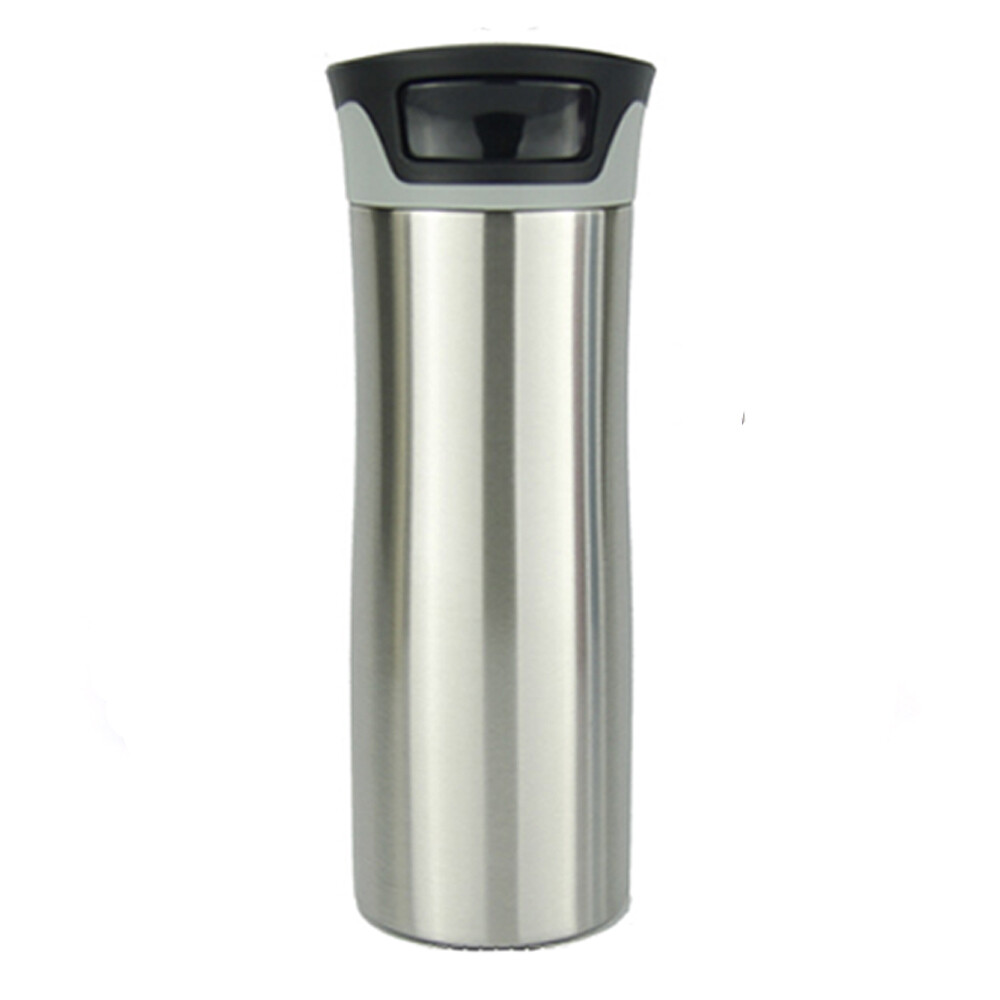 Autoseal, Stainless Steel Vacuum Insulated Travel Thermal Mug, Spill-Proof Tumbler, Holding Drink Hot and Cold, 500 ml (16.9 oz) (Steel)