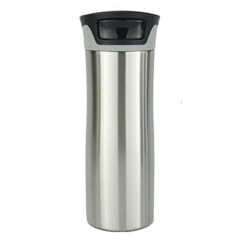 Autoseal, Stainless Steel Vacuum Insulated Travel Thermal Mug, Spill-Proof Tumbler, Holding Drink Hot and Cold, 500 ml (16.9 oz) (Steel)