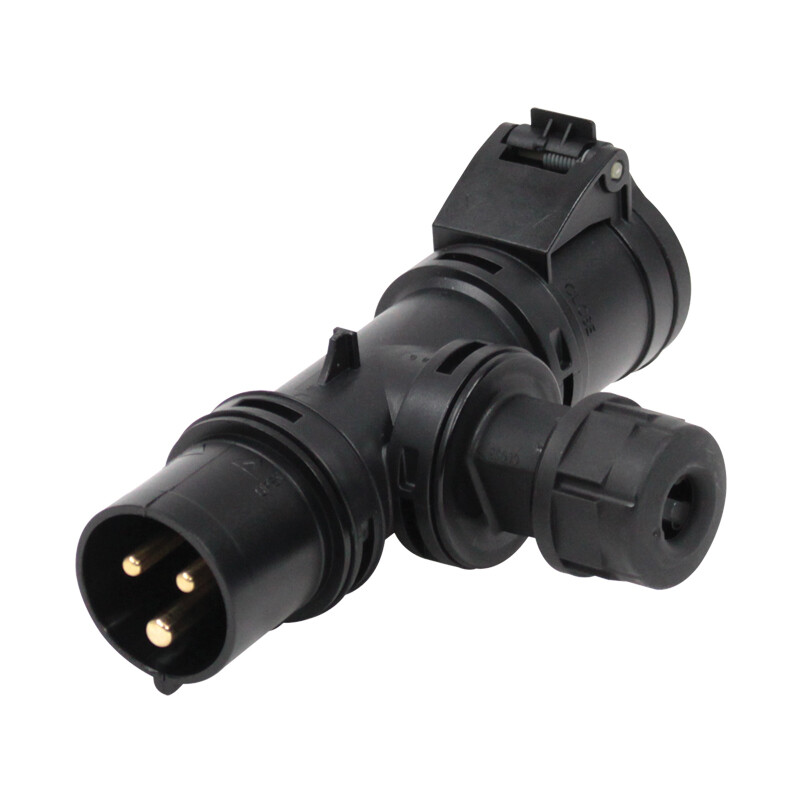 16A 230V T Line Connector (Midnight Black)