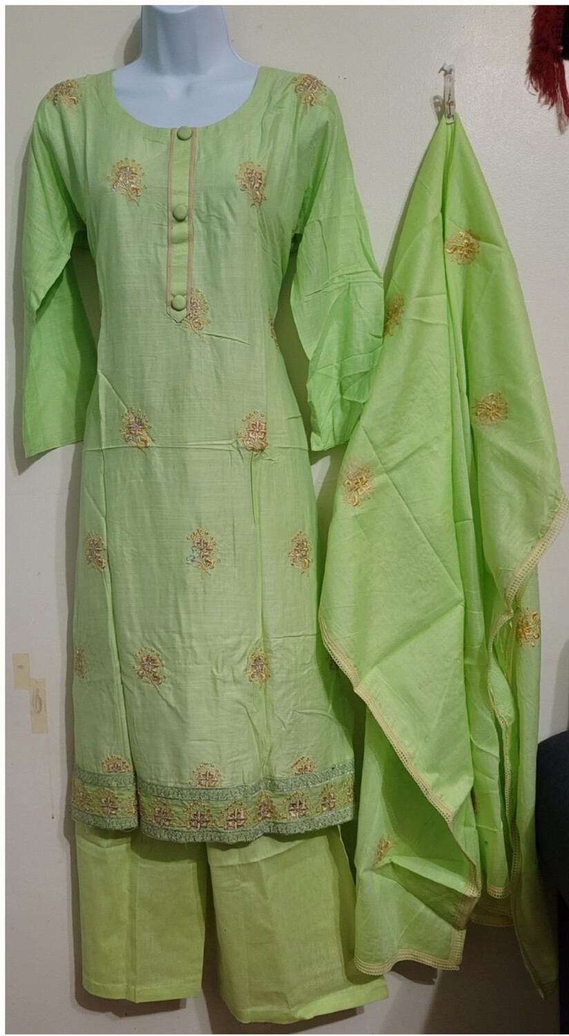 Embroidery Pure cotton suit