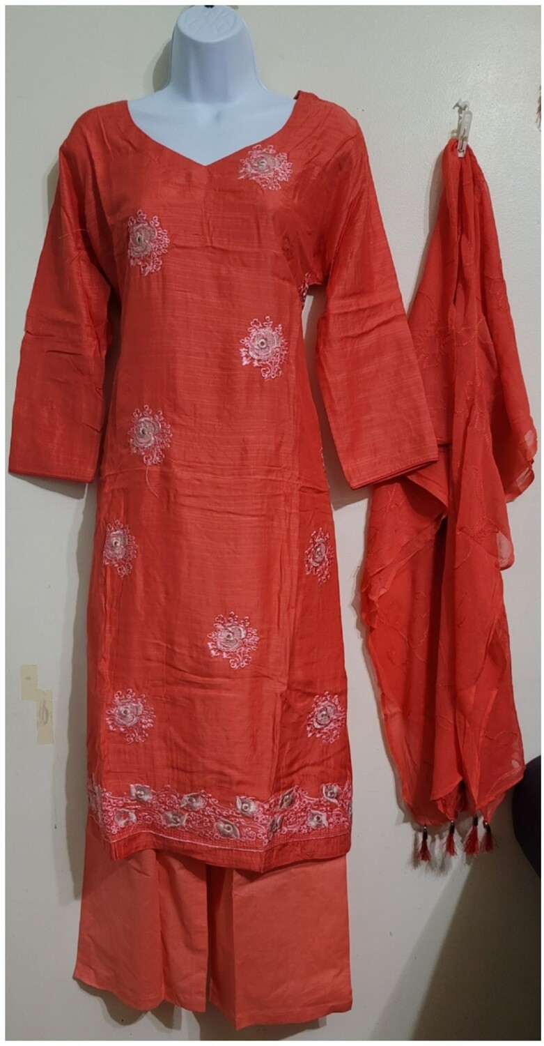 Embroidery Pure Cotton Suit