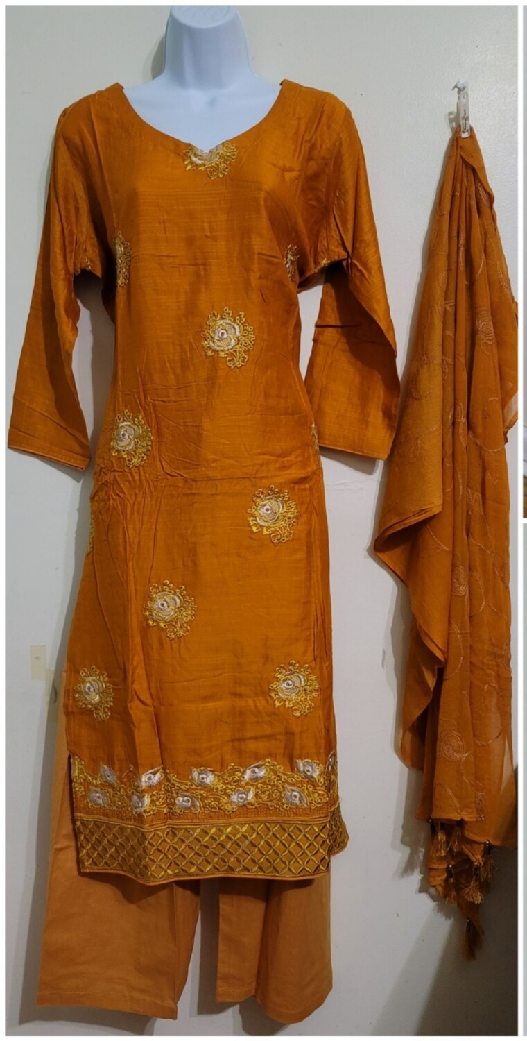 Embroidery Pure Cotton Suit