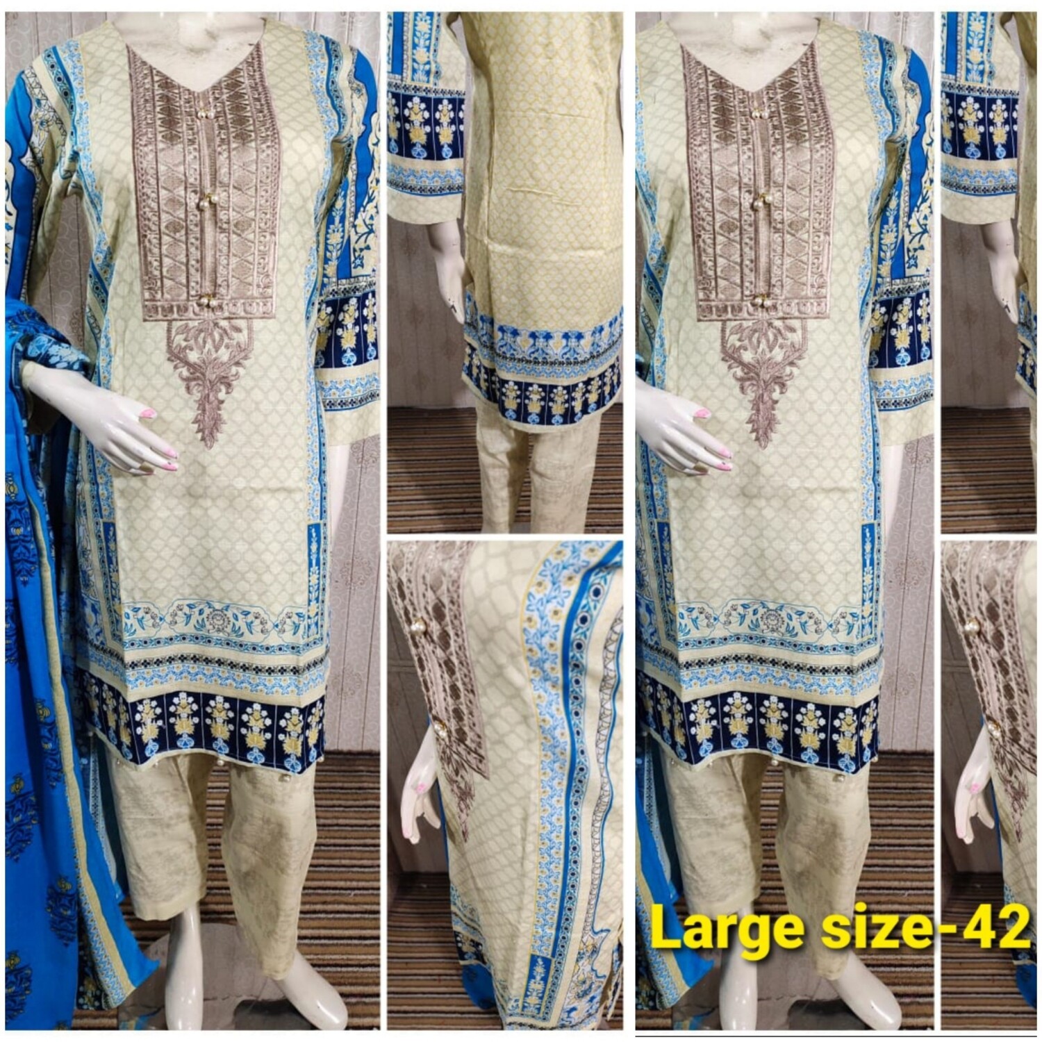 Embroidery Khaddar Suit