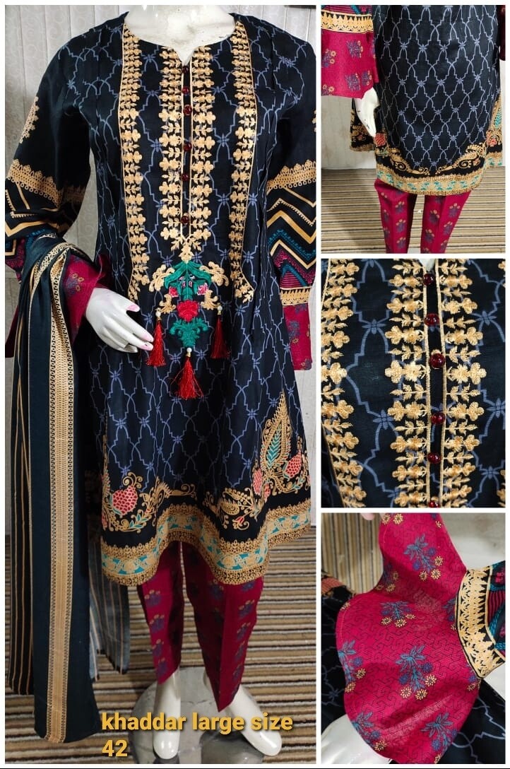 Embroidery Khaddar Suit