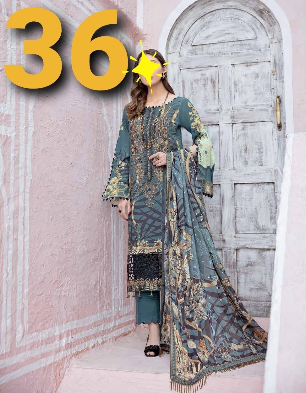 Teal- Ramsha Riwayat Luxury Lawn
