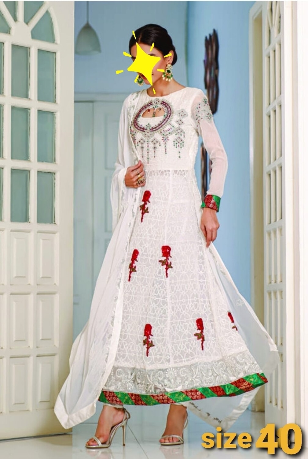 White- Dhani Luxury Chiffon Original Pakistani Suit