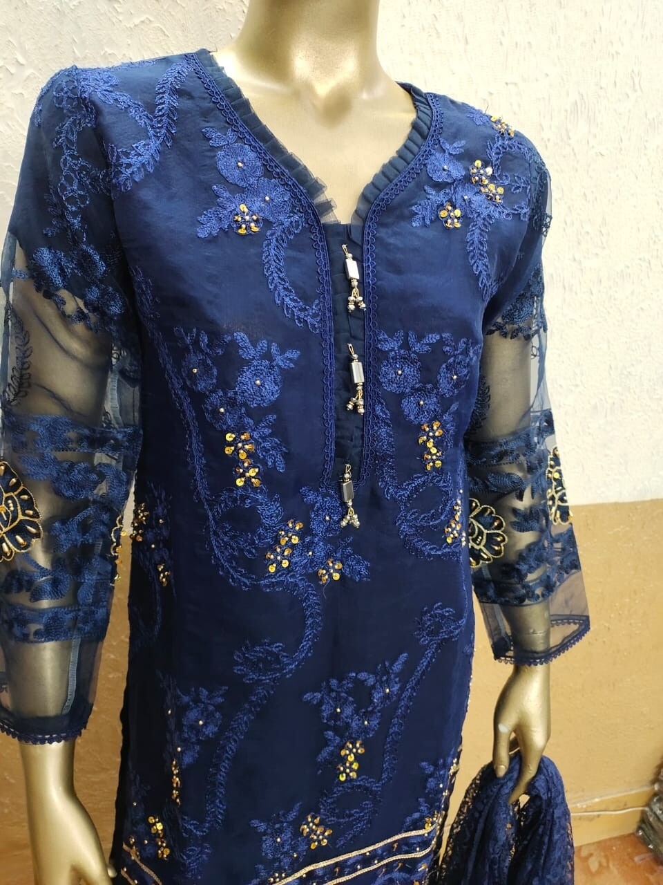 Navy Blue Party Wear Suit