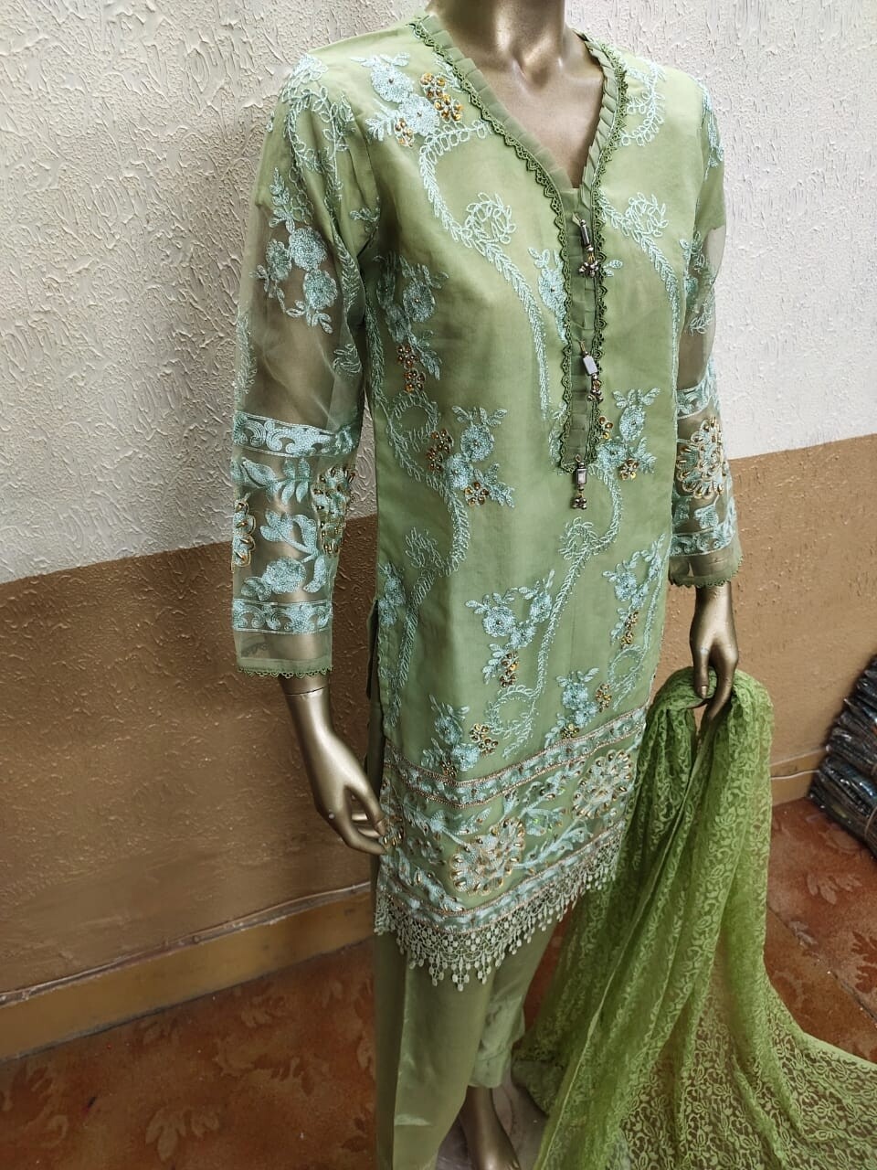 Sage Party Wear Suits