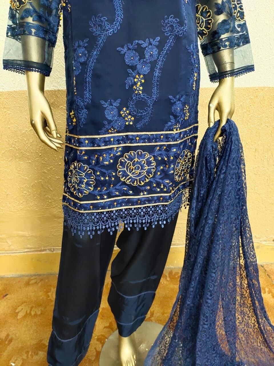 Navy Blue Party Wear Suit