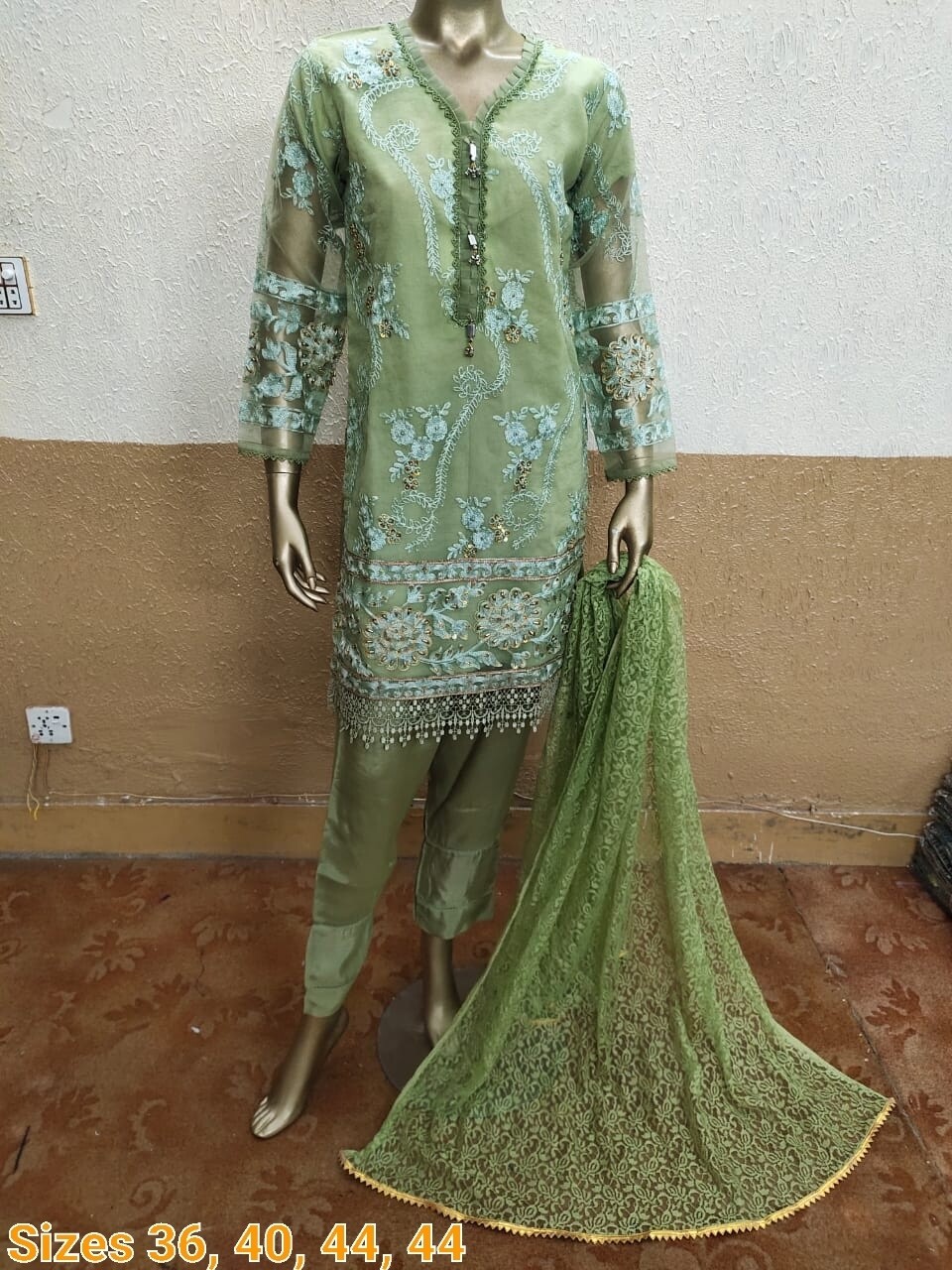 Sage Party Wear Suits