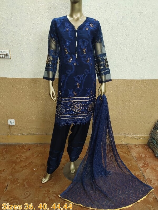 Navy Blue Party Wear Suit