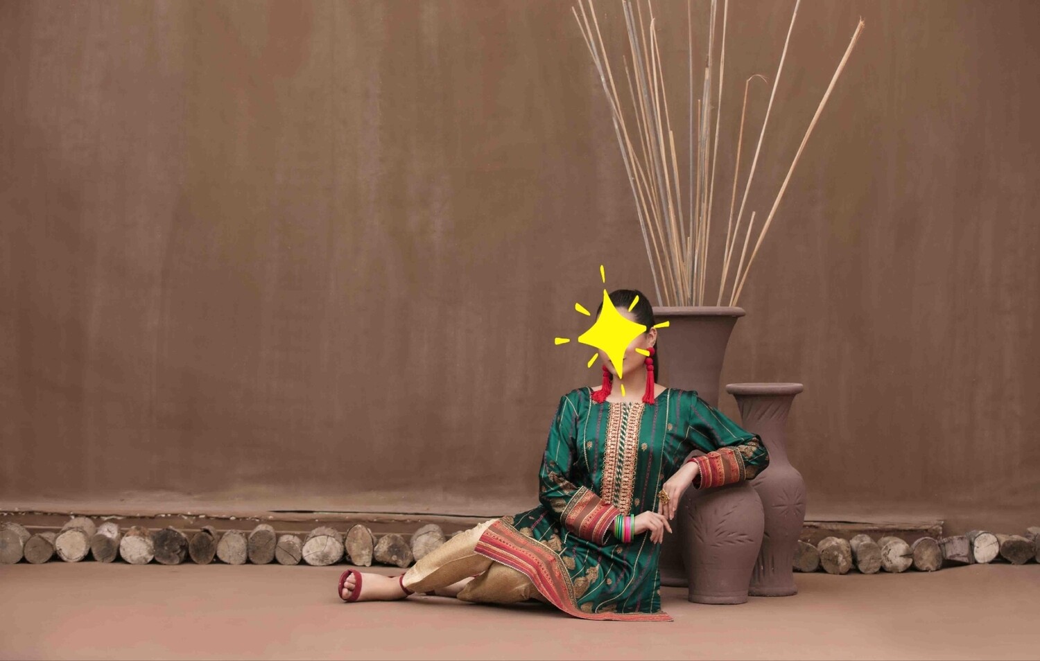 Tawakkal Table Print Silk Embroidered Kurti
