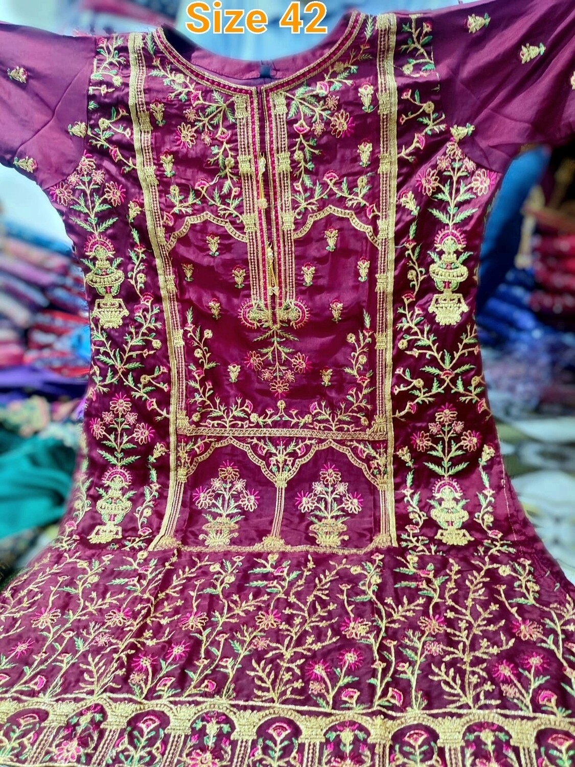 Bin Saeed Embroidered Silk Kurti