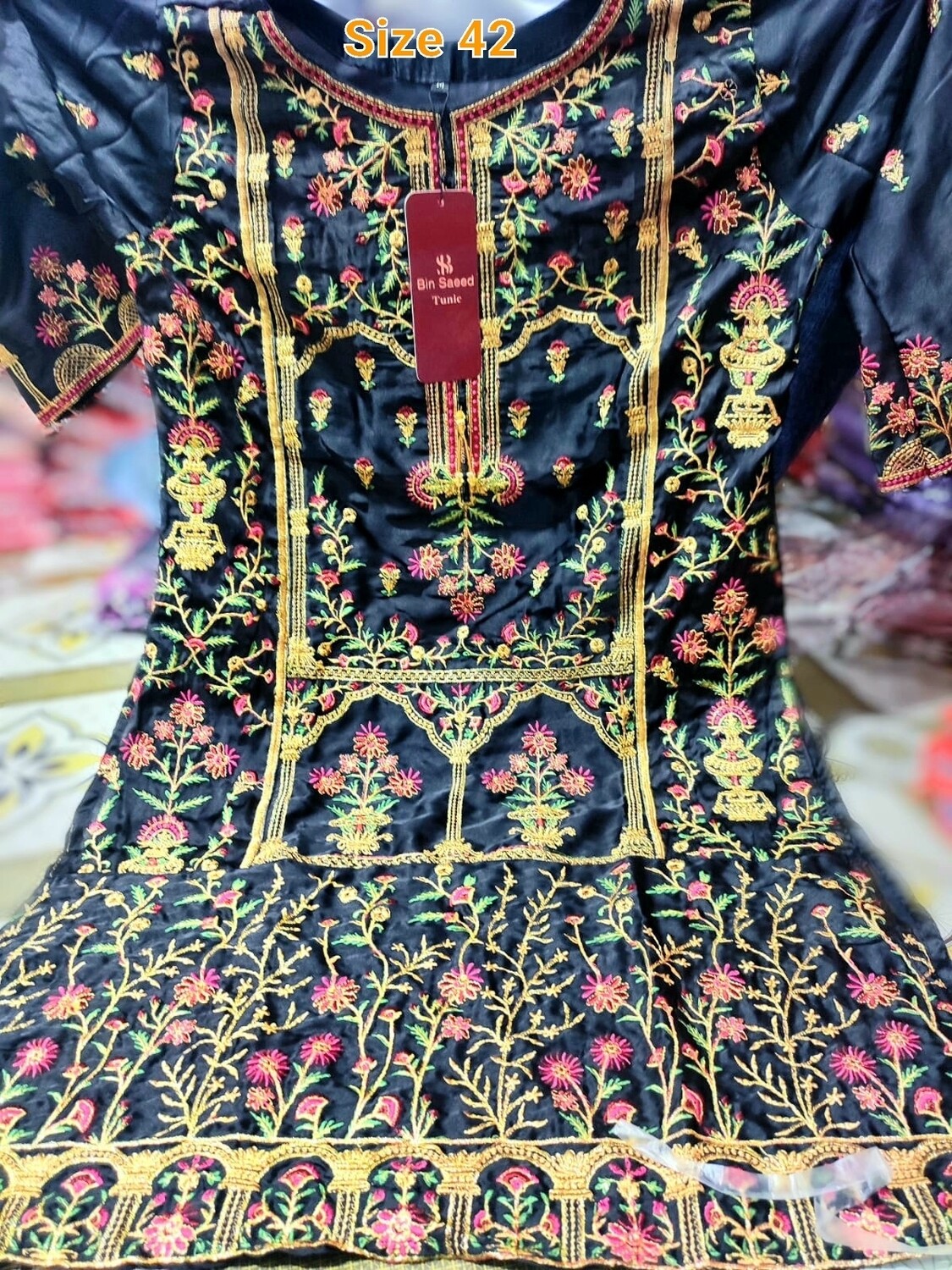 Bin Saeed Embroidered Silk Kurti