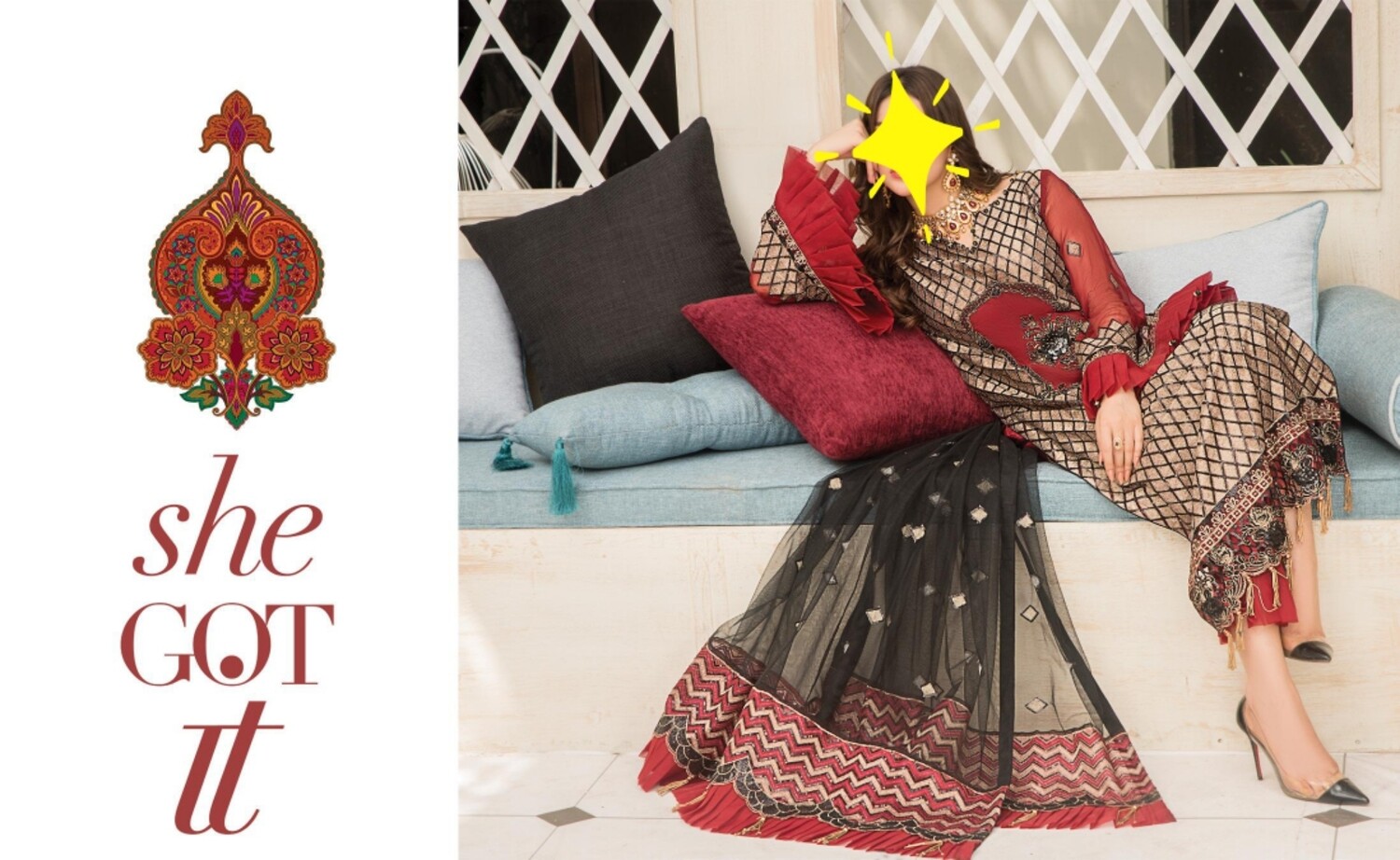 Red- Maryam&#39;s Luxury Chiffon