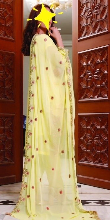 Yellow- Afreen Luxury Chiffon Suit