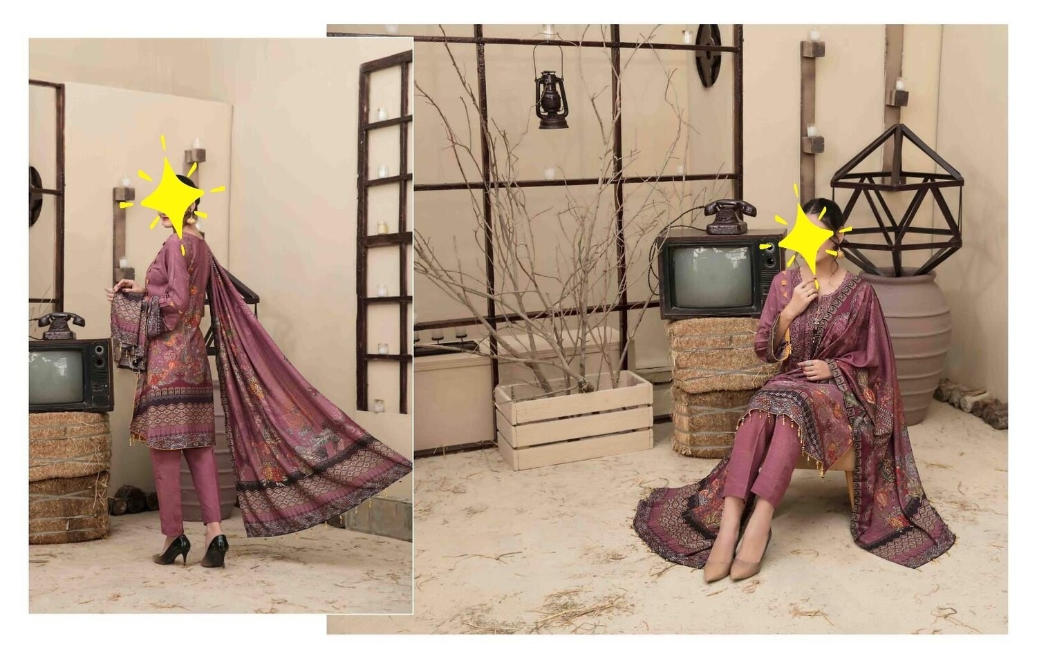Lavender- Tawakkal Dhanak Shawl Collection
