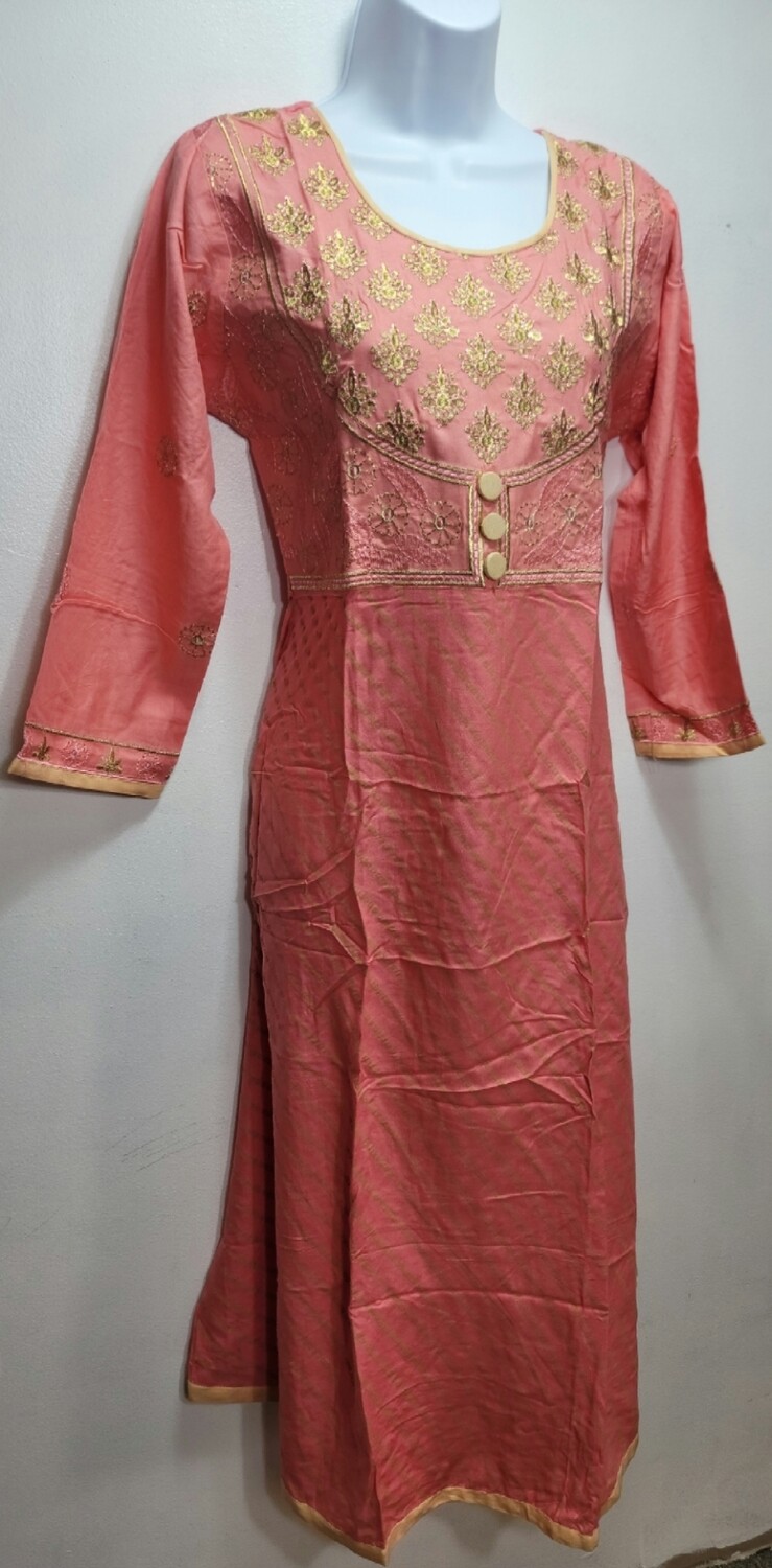 Embroidery Long Cotton Kurtis