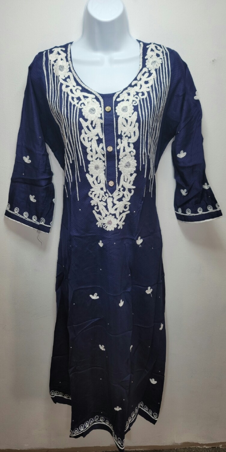 Embroidery Long Cotton Kurtis