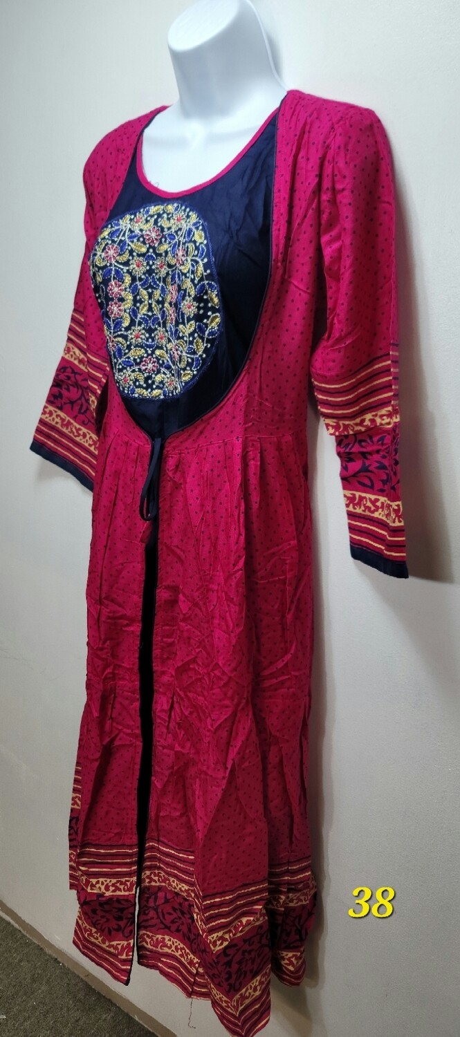 Embroidery Long Cotton Kurtis