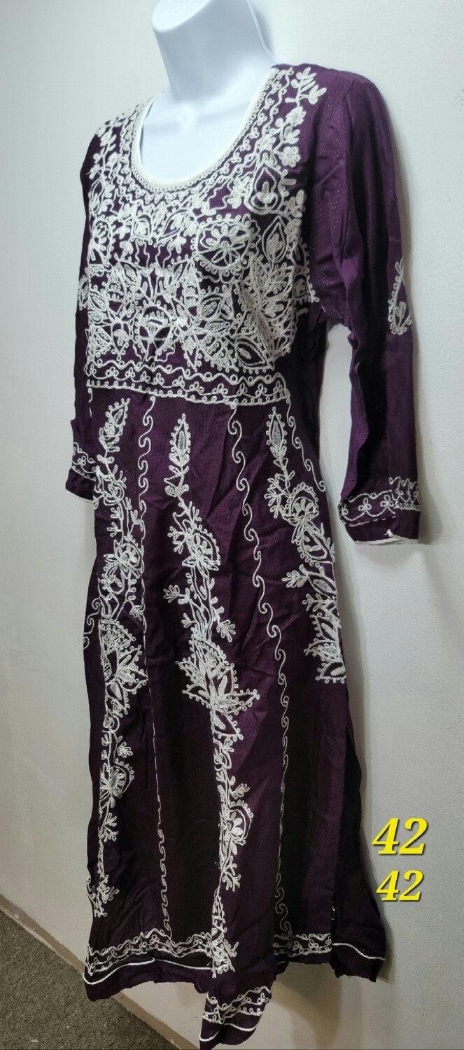 Embroidery Long Cotton Kurtis
