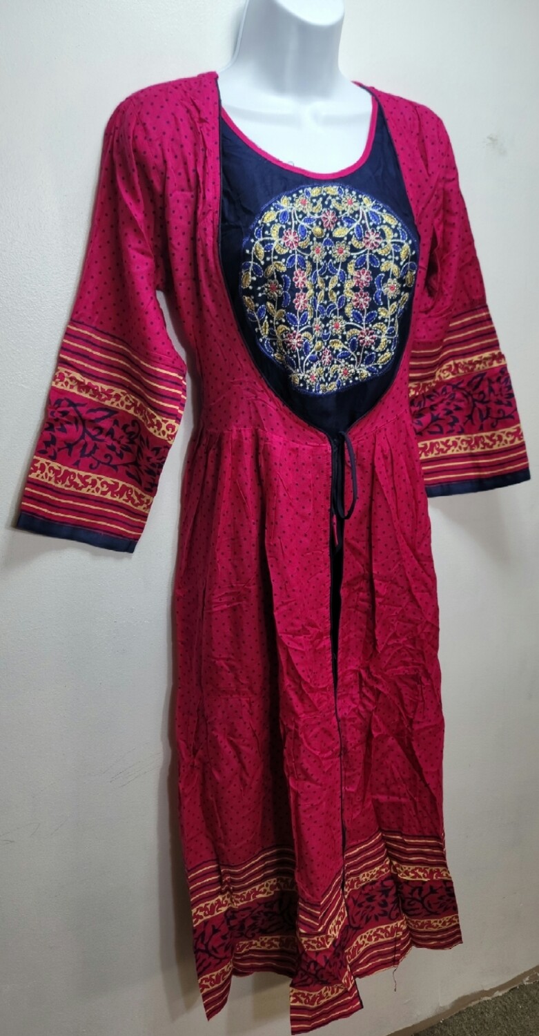 Embroidery Long Cotton Kurtis
