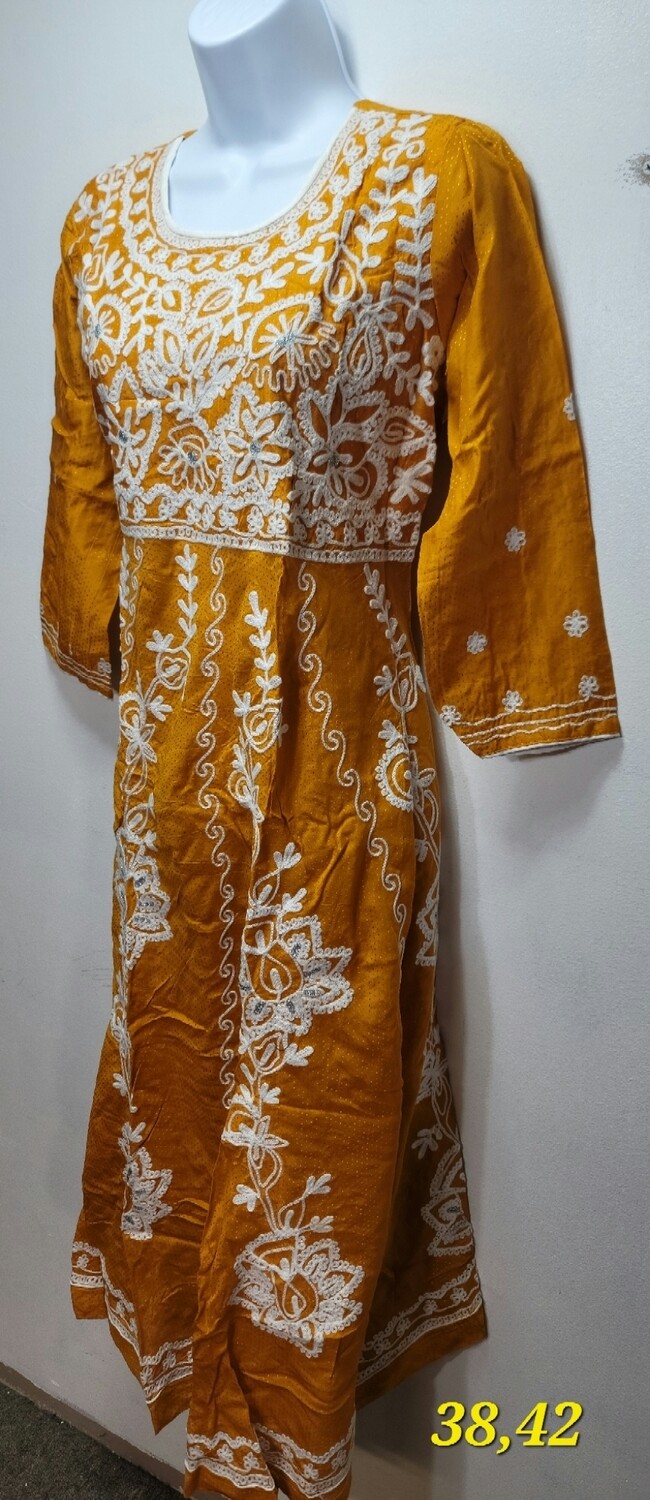 Embroidery Long Cotton Kurtis