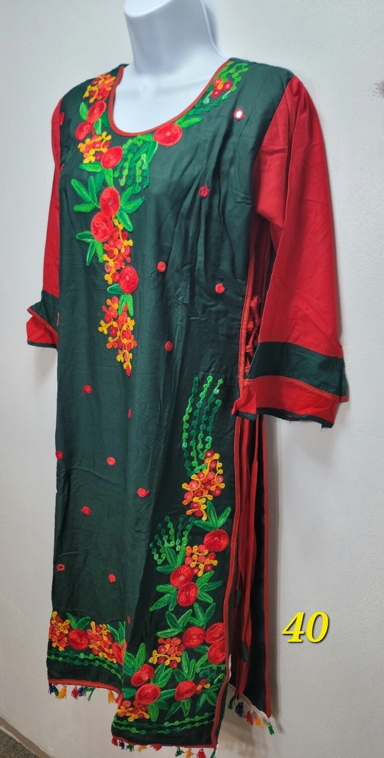 Embroidery Long Cotton Kurtis