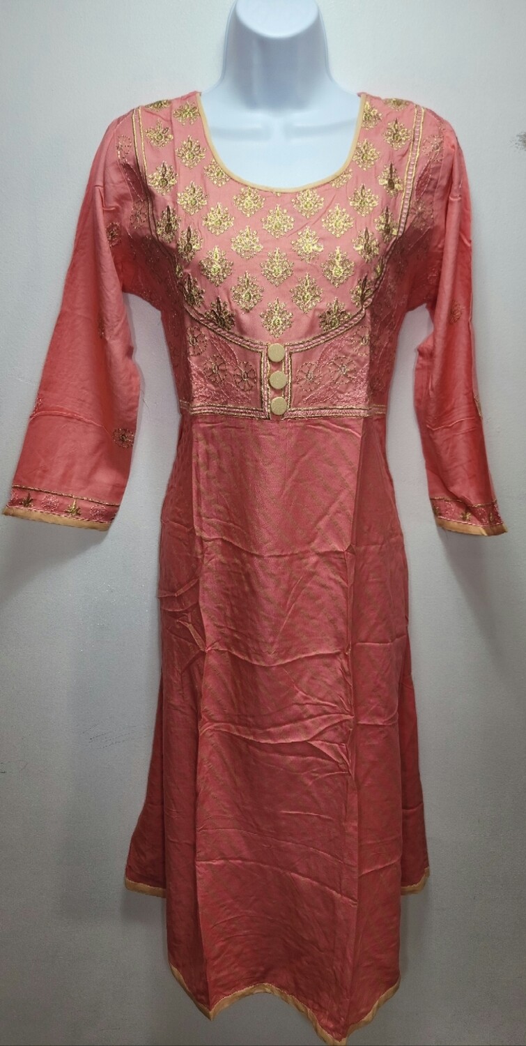 Embroidery Long Cotton Kurtis