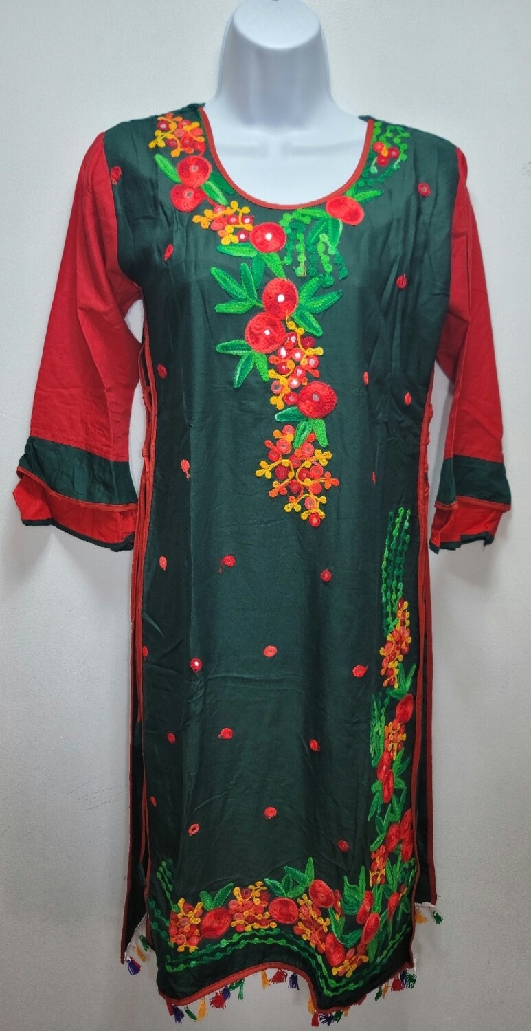 Embroidery Long Cotton Kurtis