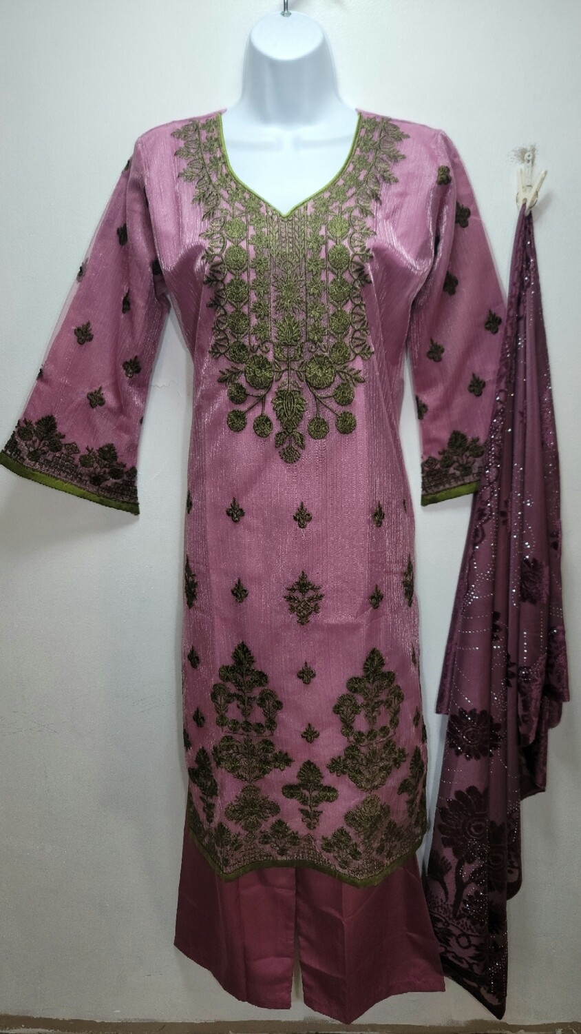 Embroidered Organza Semi Party Wear