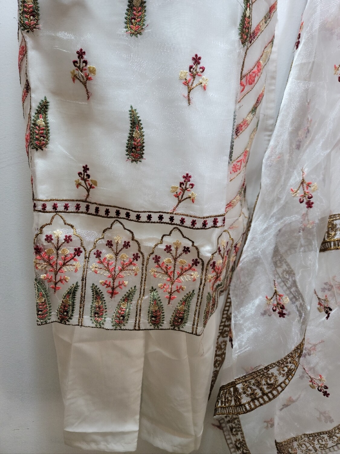 Embroidered Organza Semi Party Wear