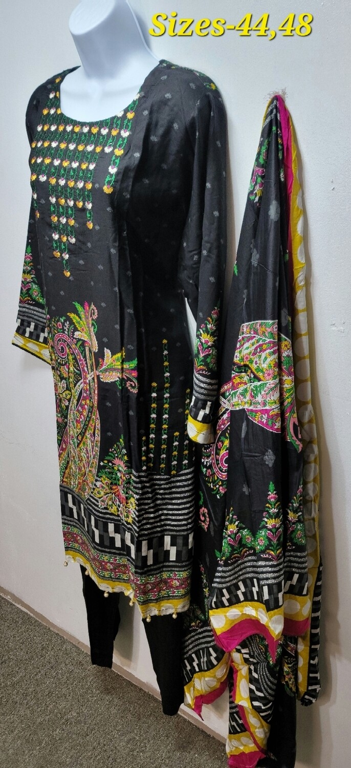 Pakistani linen suits with linen dupatta