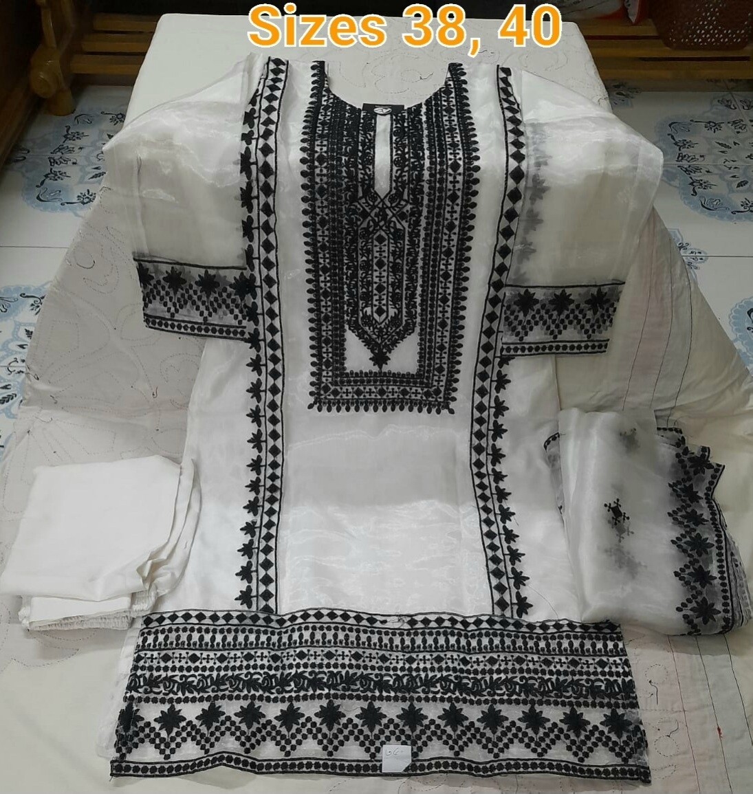 Fully Embroidered Organza Suits