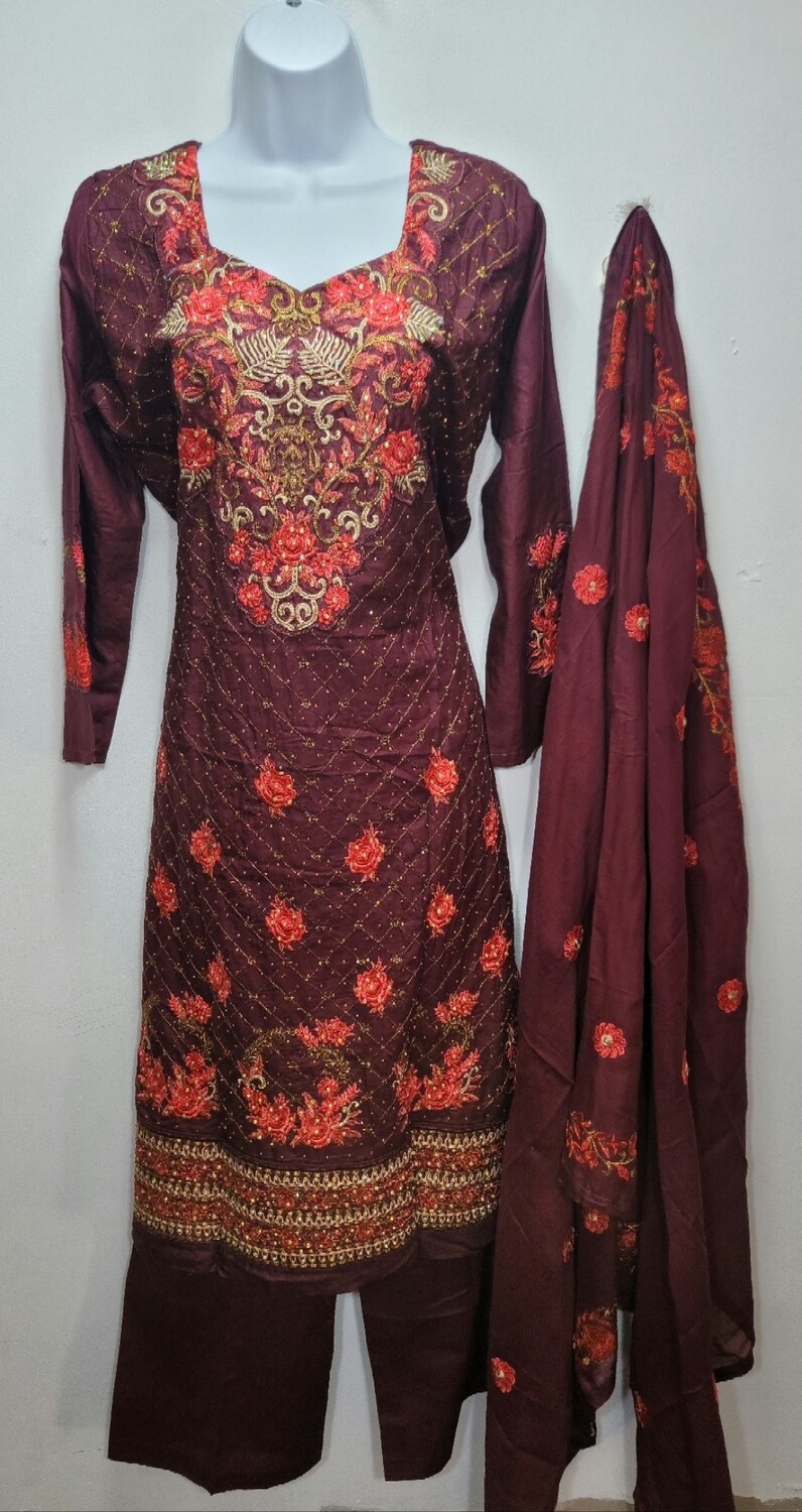 Maroon- Pakistani Cotton Boutiques Collection