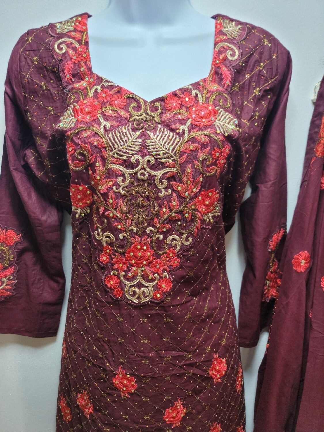 Maroon- Pakistani Cotton Boutiques Collection