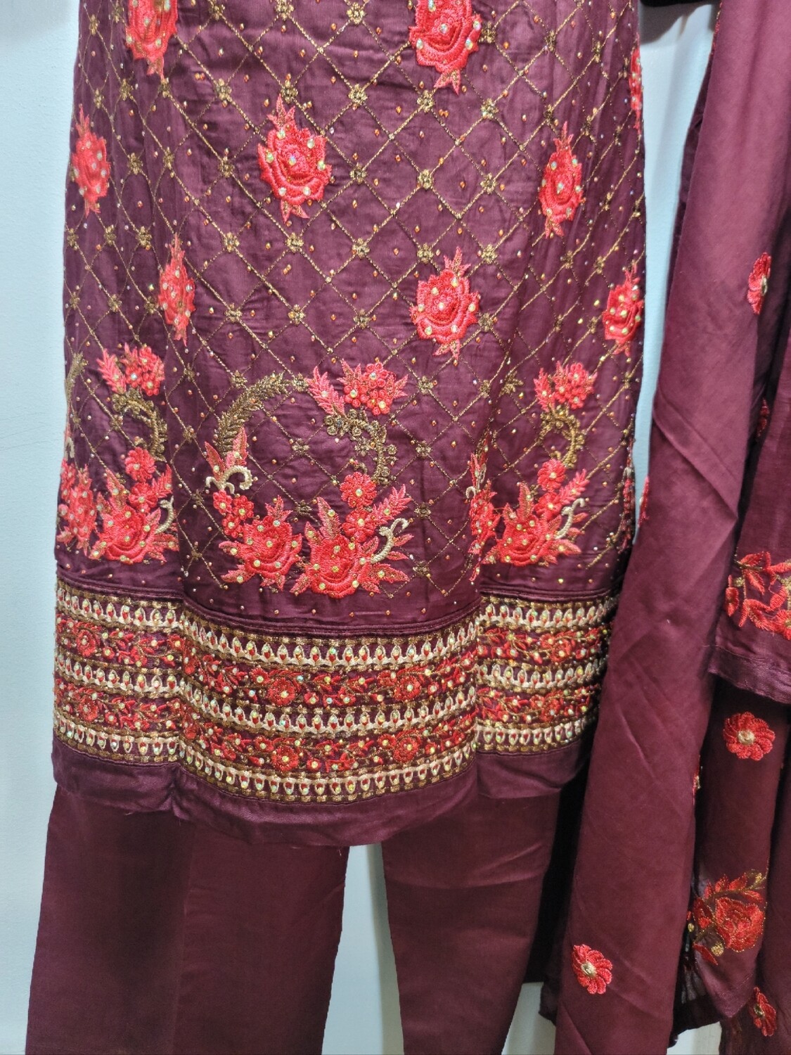 Maroon- Pakistani Cotton Boutiques Collection