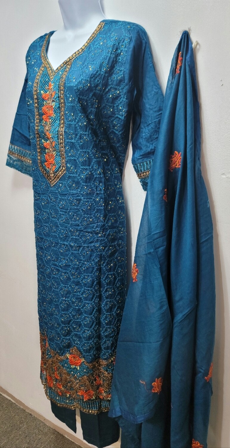 Blue- Pakistani Cotton Boutiques Collection