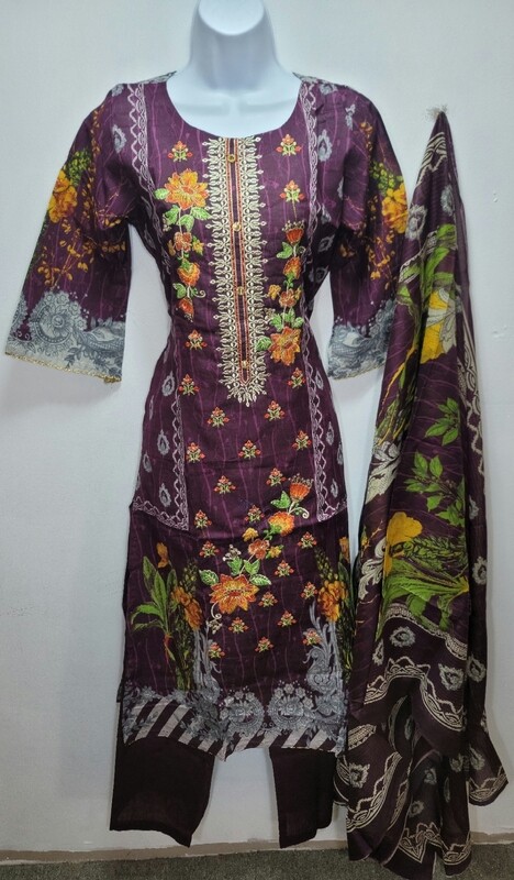 Pakistani Heavily Embroidered Cotton Suits Collection