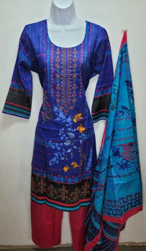 Pakistani Heavily Embridered Cotton Suits Collection