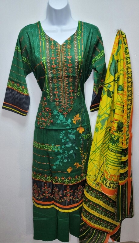Pakistani Heavily Embridered Cotton Suits Collection