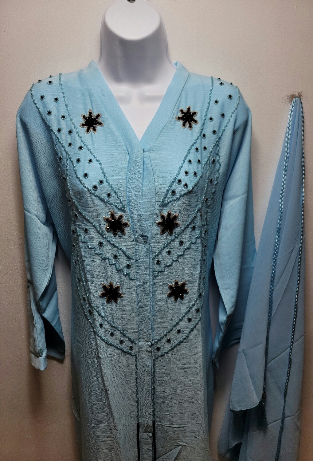 Sky Blue Modest Dubai Abaya