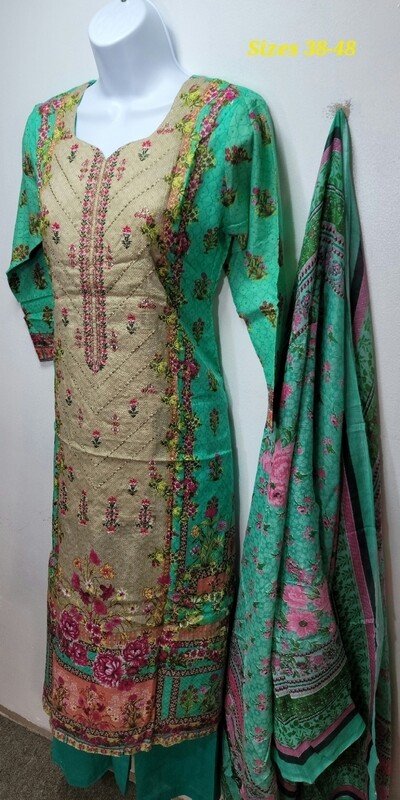 Pakistani Heavily Embridered Cotton Lawn Suits Collection