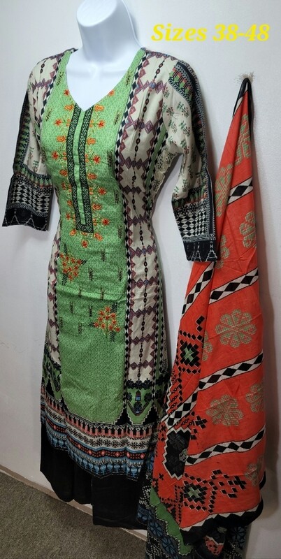 Pakistani Heavily Embridered Cotton Lawn Suits Collection
